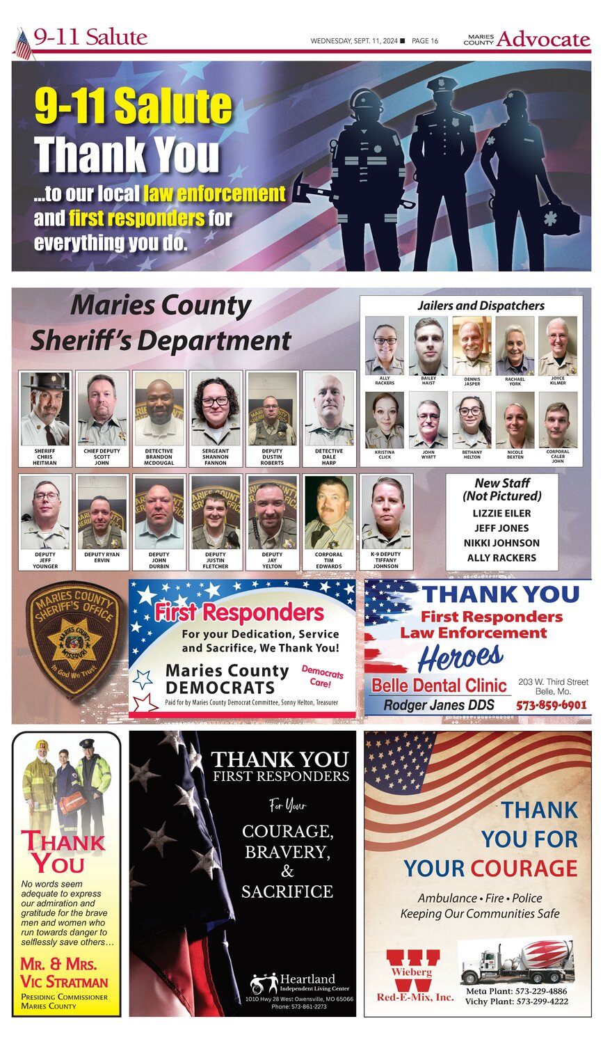 911 Salute 2024 Maries County Advocate